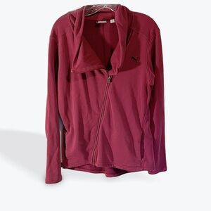 Women’s XL front zip long sleeved jacket. Puma brand